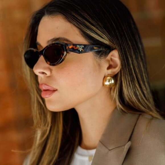NWT PRADA SUNGLASSES HAVANA - Picture 1 of 5